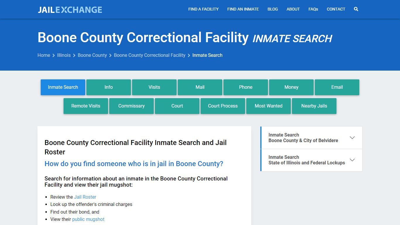 Boone County Correctional Facility Inmate Search - Jail Exchange